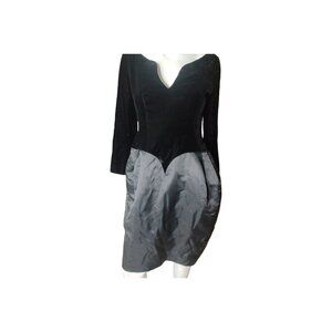 Vintage Holt Renfrew Silk And‎ Velvet Evening Dress S